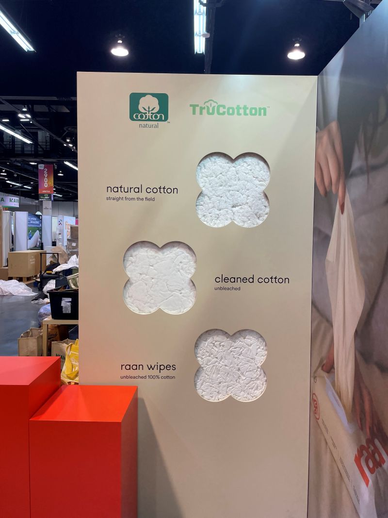 RAAN trade show booth cotton wall