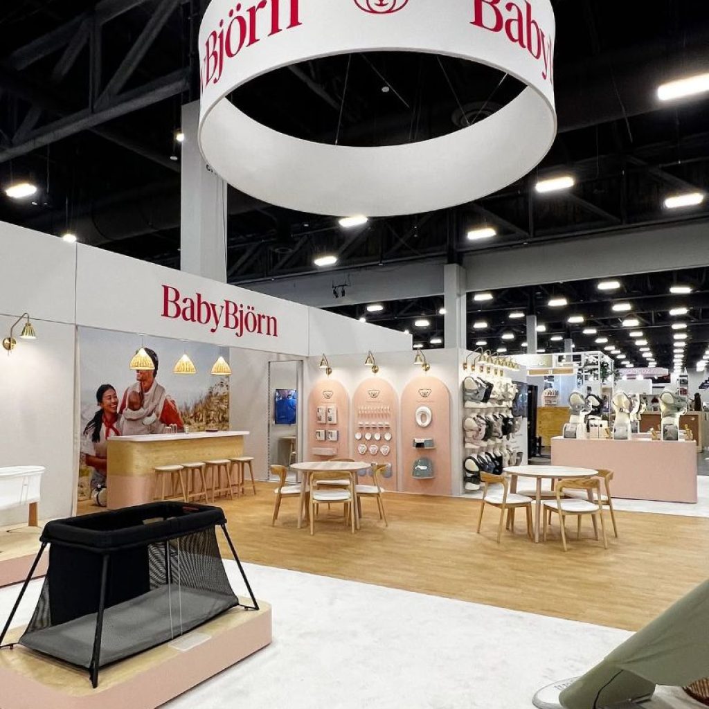 Baby Bjorn Circular Trade Show Hanging Sig